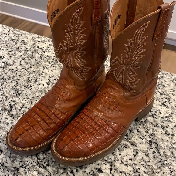 Lucchese hornback caiman boots. 10 1/2 - Picture 2 of 11